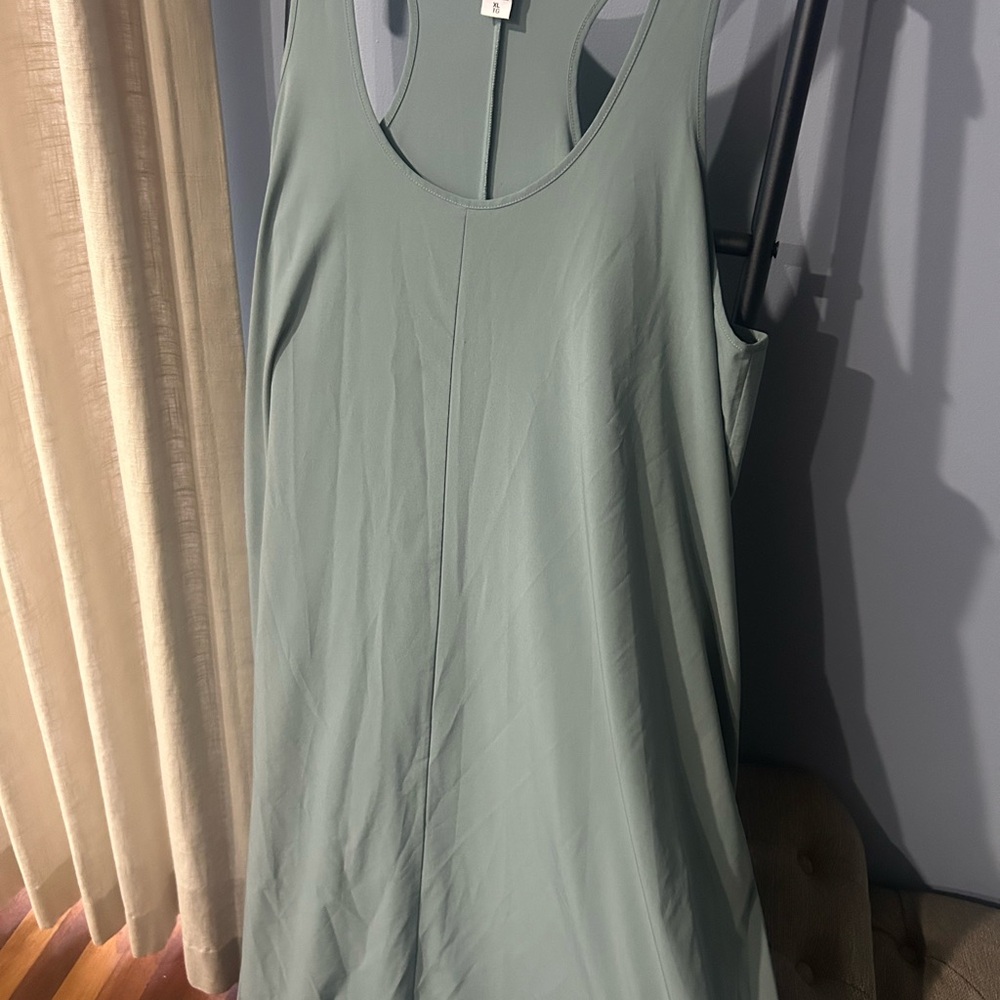Athleta Presidio Sleek Green Sleeveless Dress